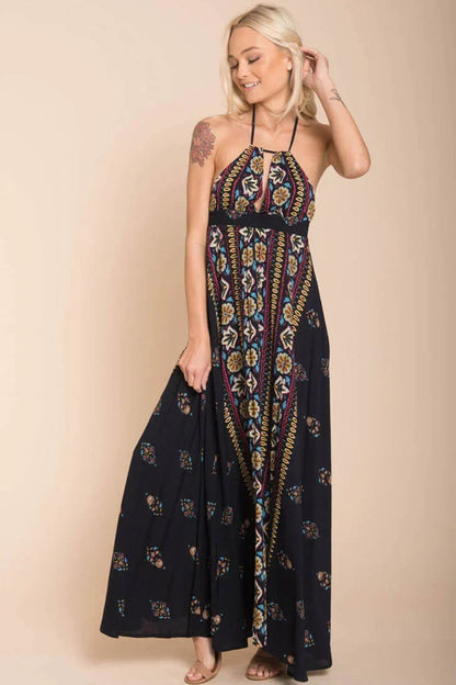 Shaylene Brunch Maxi Dress Navy